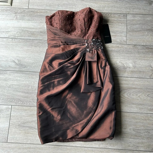 NWT  IZIDRESS Strapless Sequins Evening Bride Cocktail Dress - Picture 4 of 16